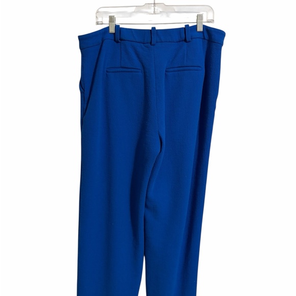 The Fold Royal Blue Straight Leg Virgin Wool Women's Pants Career Preppy Size 12 - Picture 7 of 11